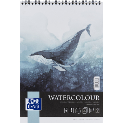 Oxford Art Aquarellblock "Watercolour", DIN A4, 300 g/qm