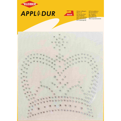 KLEIBER Strass-Applikation XL "Krone", 135 x 145 mm