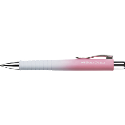 FABER-CASTELL Druckkugelschreiber POLY BALL, weiß / rosa