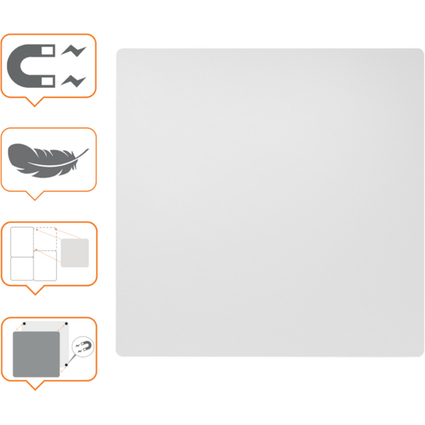 nobo Weiwandtafel, Stahl, 450 x 450 mm, wei