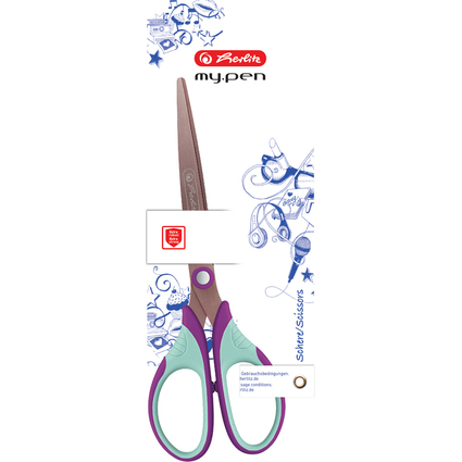 herlitz Schere my.pen, spitz, lila/minze
