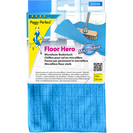 Peggy Perfect Microfaser Bodentuch "Floor Hero", blau