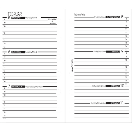 bind Ersatzkalender 2026 fr Terminplaner A7 Modell 17501