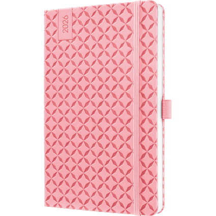 sigel Buchkalender Jolie Flair 2026, Kunstleder, A5, rosa