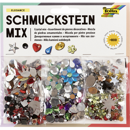 folia Schmucksteine-Set ELEGANCE, über 800 Teile, sortiert