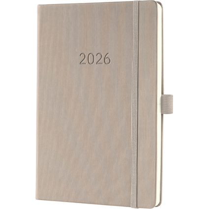 sigel Buchkalender Conceptum 2026, ca. DIN A5, taupe
