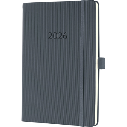 sigel Buchkalender Conceptum 2026, ca. DIN A5, grau