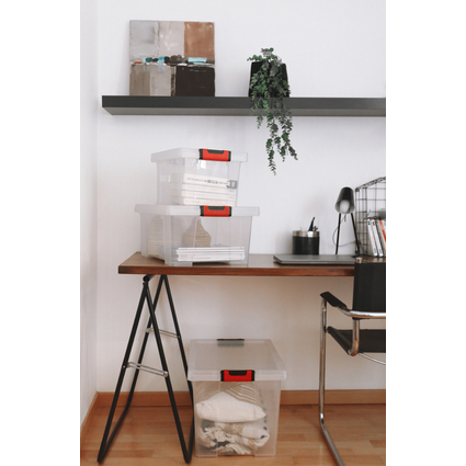 EDA Aufbewahrungsbox CLiPSTOCK, 15 Liter, PP, transparent
