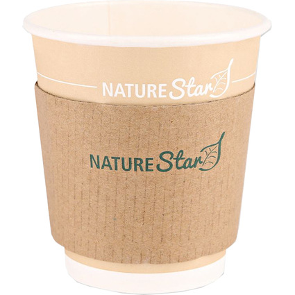 NATURE Star Bechermanschette, aus Pappe, für 200 ml Becher