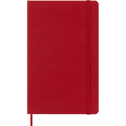 MOLESKINE Buchkalender 2025/2026, 18 Monate, L/A5, hellrot