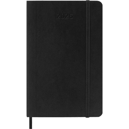 MOLESKINE Buchkalender 2026, Wochen, L/A5, Softcover,schwarz