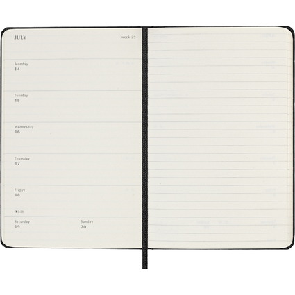 MOLESKINE Taschenkalender 2025/2026, 18 Monate, P/A6,schwarz