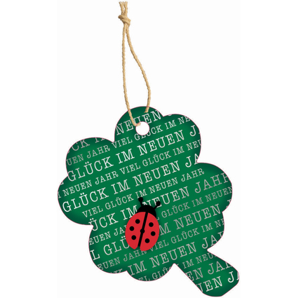 CACTUS Neujahrs-Geschenkanhänger "Kleeblatt"