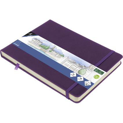 kangaro Skizzenbuch, 80 Blatt, DIN A5 quer, purple heart