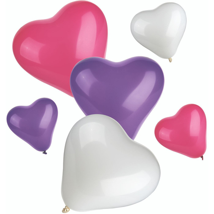 PAPSTAR Luftballons "Heart", Größen und Farben sortiert