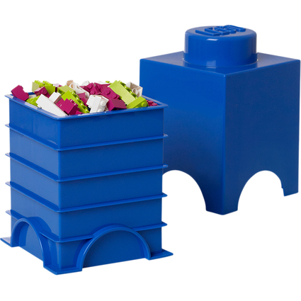 LEGO Aufbewahrungsstein STORAGE BRICK 1, 1,2 Liter, blau