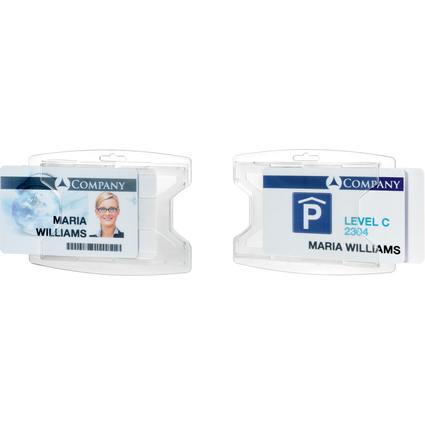 DURABLE Ausweishalter "reXycle", für 2 Karten, transparent