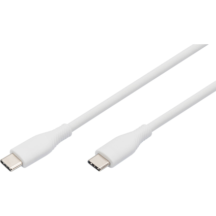 DIGITUS USB 2.0 Silikon-Anschlusskabel, USB-C, 0,5 m, wei