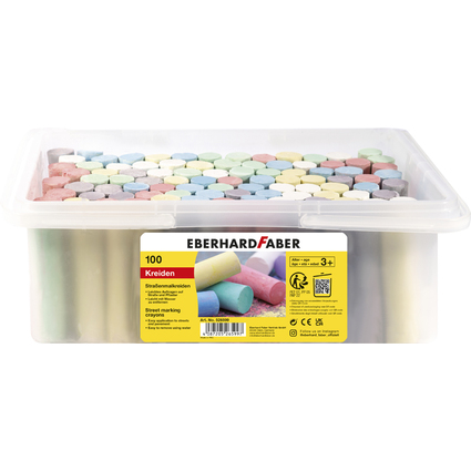 EBERHARD FABER Straenmalkreide, 100er Kunststoffeimer