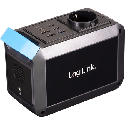 LogiLink Mobiles Ladegerät/Powerstation, 80 Watt, schwarz