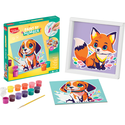 Maped Creativ Malset "Malen nach Zahlen" HUND/FUCHS