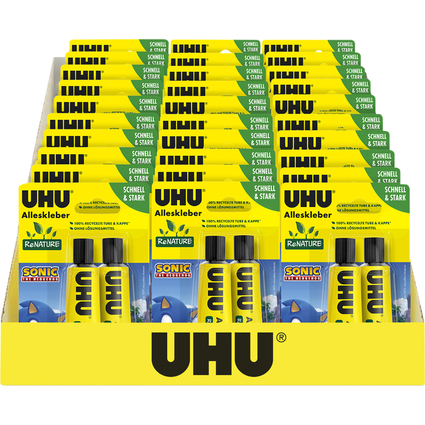 UHU Alleskleber ReNATURE SONIC, lsemittelfrei, 30er Display