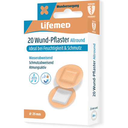 Lifemed Wund-Pflaster "Allround", rund, hautfarben