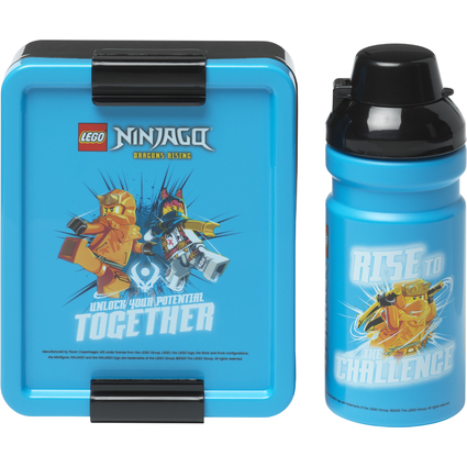 LEGO Trinkflasche + Brotdose LUNCH SET NINJAGO, blau/schwarz