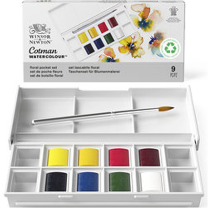 LEFRANC BOURGEOIS WINSOR & NEWTON Cotman Pocket Set Floral