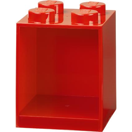 LEGO Bausteinregal BRICK SHELF 4, Breite: 159 mm, rot