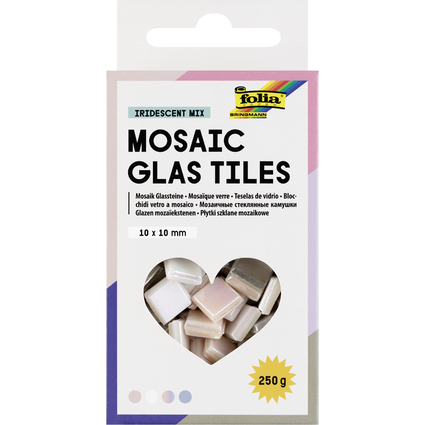 folia Mosaik-Glassteine IRISIEREND, 10 x 10 mm