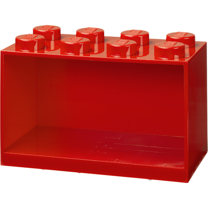 LEGO Bausteinregal BRICK SHELF 8, Breite: 318 mm, rot