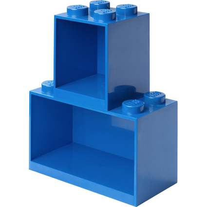 LEGO Bausteinregal-Set BRICK SHELF, 2-teilig, blau