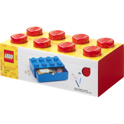 LEGO Schubladenbox DESK DRAWER 8, 1 Schub, rot