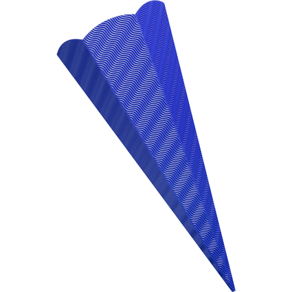 folia Schultten-Zuschnitt, 3D-Wellpappe, 6-eckig, blau
