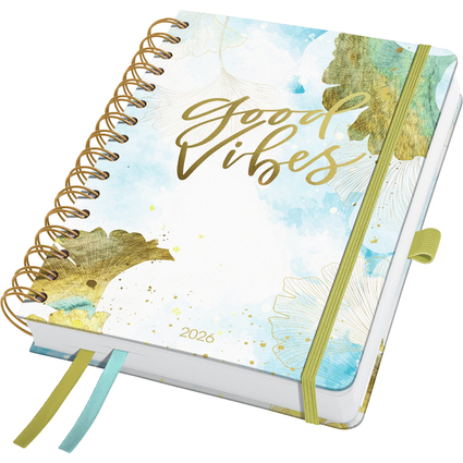 sigel Buchkalender Jolie "Good Vibes" 2026, A5