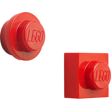 LEGO Haftmagnet-Set, 2-teilig, rot