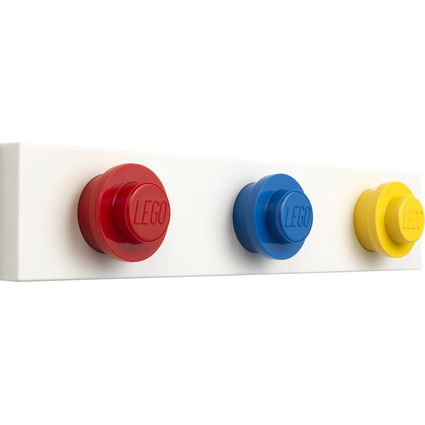 LEGO Wandgarderobe WALL HANGER RACK, 3 Haken, rot/blau/gelb