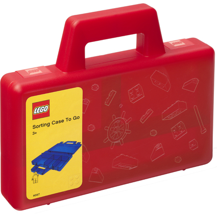 LEGO Sortierkoffer SORTING CASE TO GO, rot-transparent