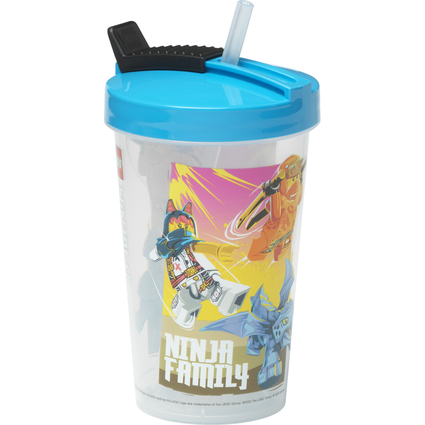 LEGO Trinkbecher mit Strohhalm NINJAGO, 0,5 Liter