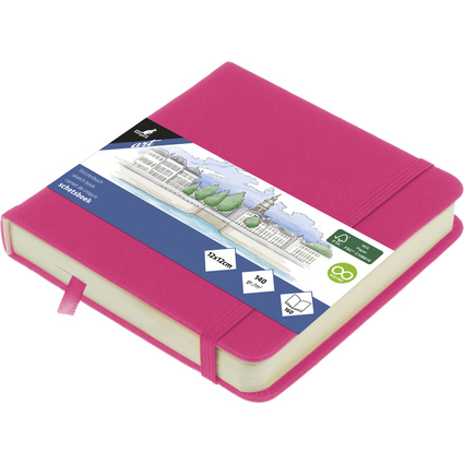 kangaro Skizzenbuch, 80 Blatt, 120 x 120 mm, hot pink