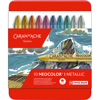 CARAN D'ACHE Wachsmalstift NEOCOLOR I metallic, 10er Etui