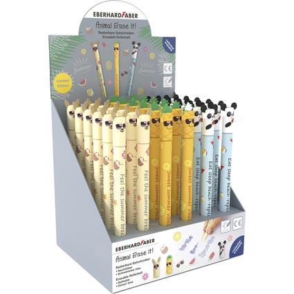 EBERHARD FABER Gelschreiber Animal Erase it! Sommer, Display