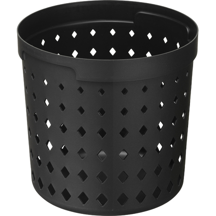 NHG Aufbewahrungskorb SEOUL ROUND ORGANIZER L, PP, schwarz