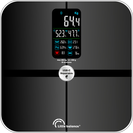 Little balance Personenwaage Cardio X4 ITO USB-C, BT-fhig