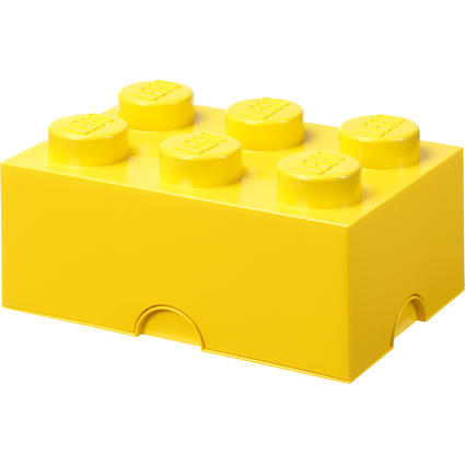 LEGO Aufbewahrungsstein STORAGE BRICK 6, 8,47 Liter, gelb