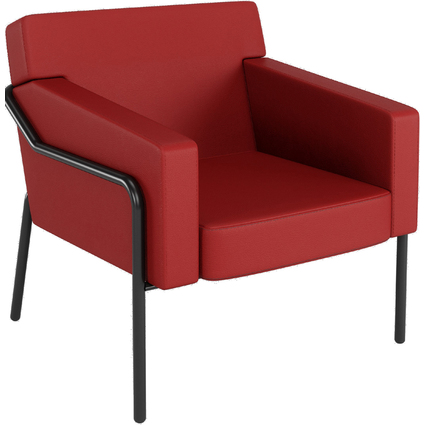 PAPERFLOW Besuchersessel MEDSO T L, Kunstleder, rot