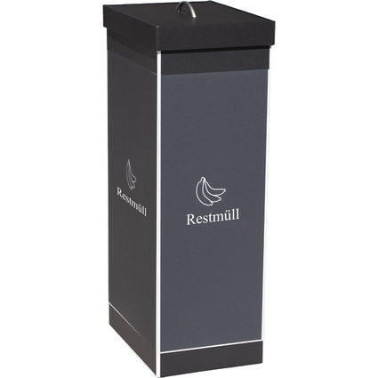 PAPERFLOW Wertstoffsammelbox fr Restmll, schwarz, 60 Liter