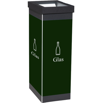 PAPERFLOW Wertstoffsammelbox fr Glas, schwarz, 60 Liter