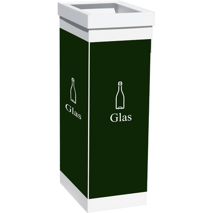 PAPERFLOW Wertstoffsammelbox fr Glas, wei, 60 Liter